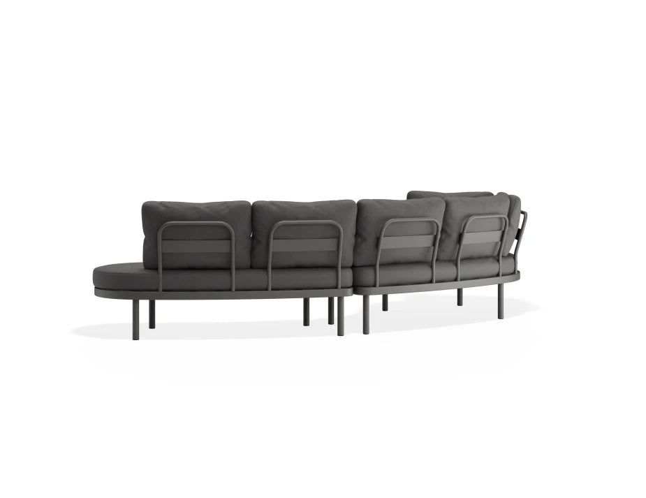 Aluna Sofa Right End Open - Charcoal - Outdoor