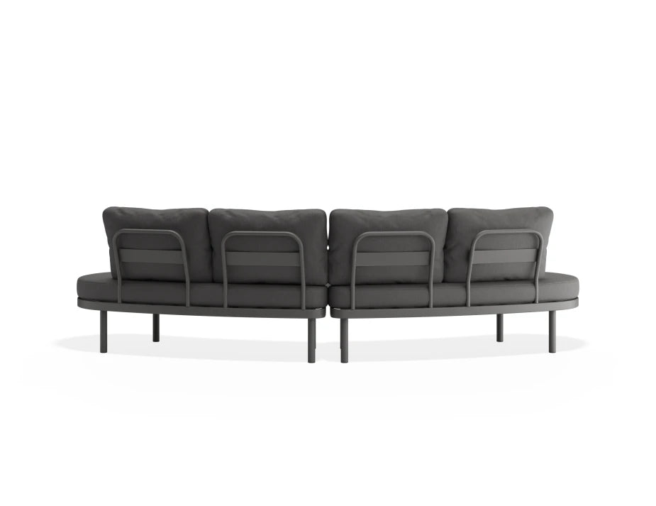 Aluna Sofa Open Ends - Charcoal - Outdoor