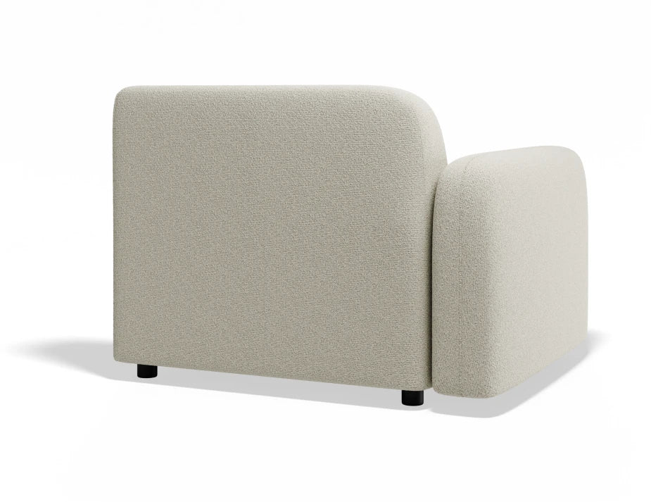 Atticus Modular Sofa Section - Left Arm - Ivory Cream