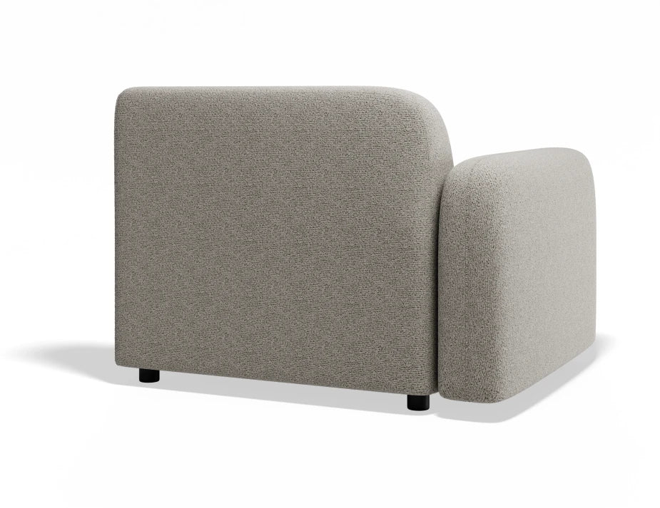 Atticus Modular Sofa Section - Left Arm - Oyster Grey