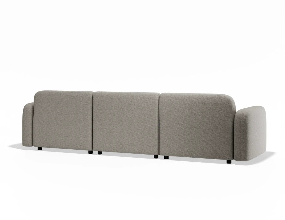 Atticus Modular Sofa - 3 Seater with Ottoman - Oyster Grey