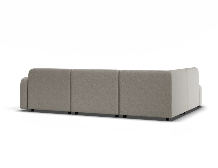 Atticus Modular Sofa - Config D or E Curved Open End - Oyster Grey