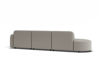 Atticus Modular Sofa - Config H or I Curved Open End - Oyster Grey