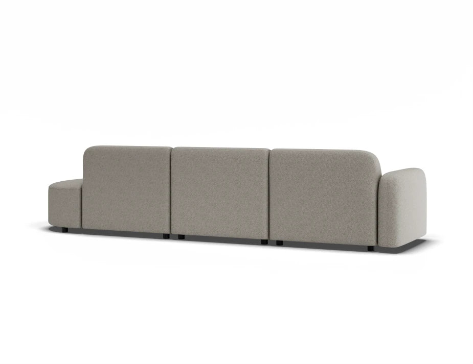 Atticus Modular Sofa - Config H or I Curved Open End - Oyster Grey