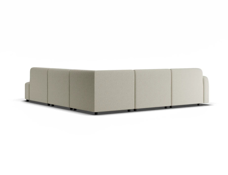 Atticus Modular Sofa - Config J or K Curved Open End - Ivory Cream