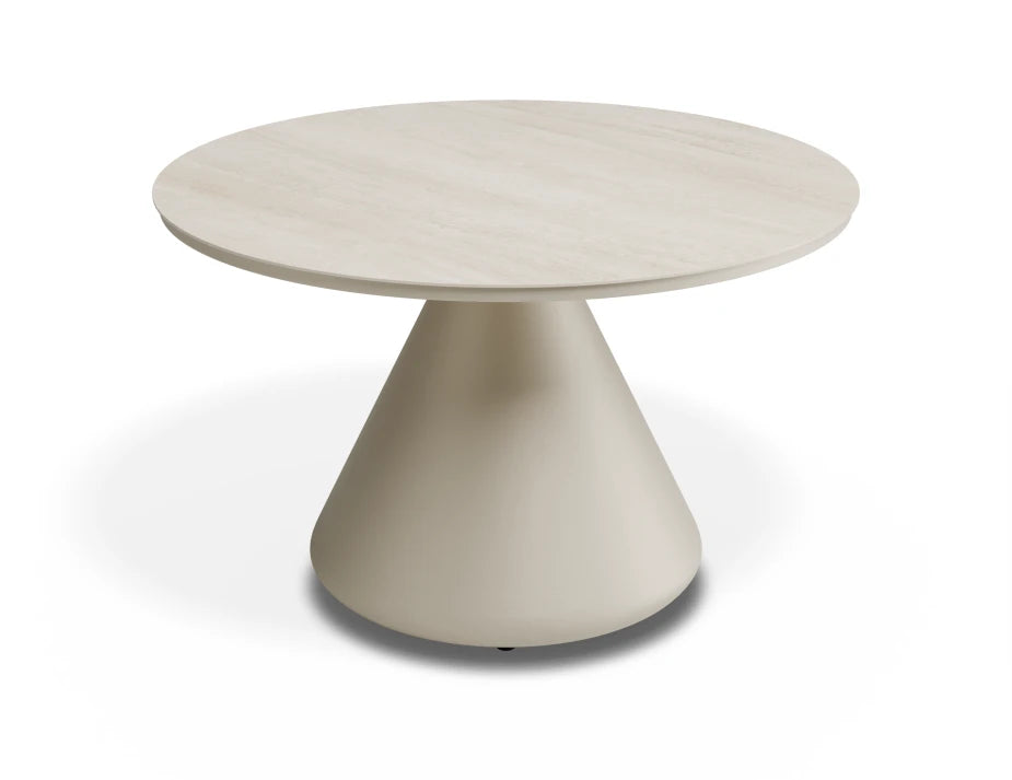 Kora Coffee Table 71cm Dia - Outdoor - Latte - Dune Ceramic Top