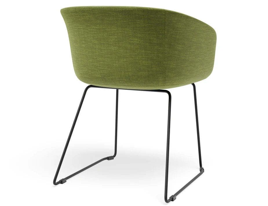 Lonsdale Armchair - Sled - Green Linen Fabric
