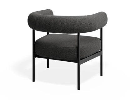 Marlowe Occasional Chair - Black Legs - Stone Grey Fabric
