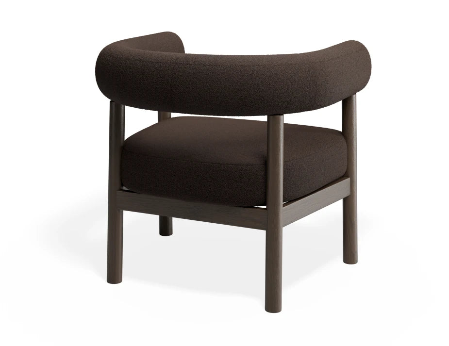 Marlowe Occasional Chair - Smoked Oak Legs - Cacao Fabric