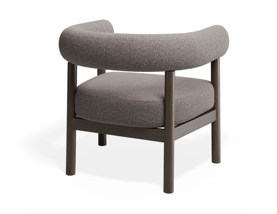 Marlowe Occasional Chair - Smoked Oak Legs - Oyster Grey Fabric