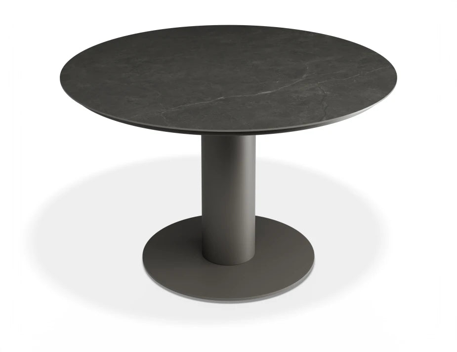 Loma Dining Table Charcoal 120cm - Outdoor - Basalt Ceramic Top