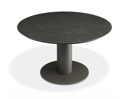 Loma LOW Dining Table Charcoal 120cm - Outdoor - Basalt Ceramic Top