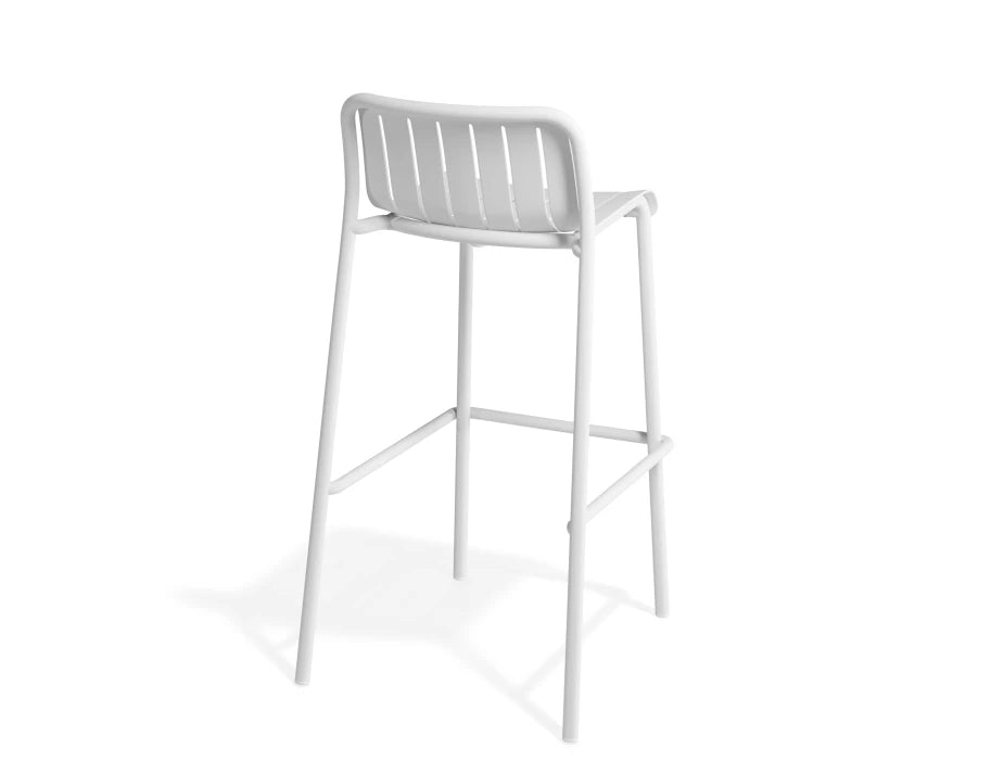 Roku Bar Stool - Outdoor - White