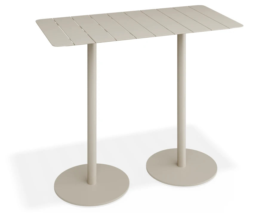 Roku Rectangle High Bar Table - Outdoor - Latte