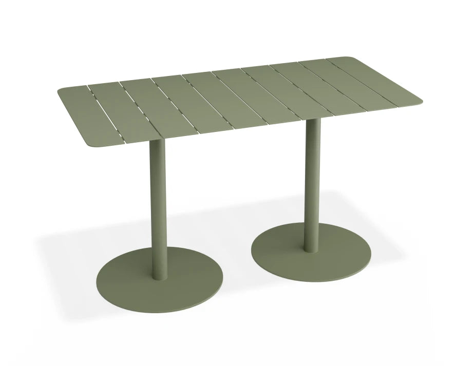 Roku Rectangle Cafe Table - Outdoor - Eucalyptus Green