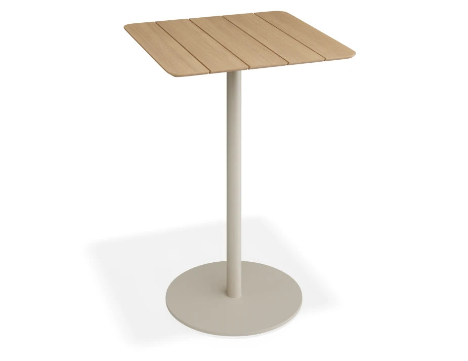 Roku High Bar Teak Table - Outdoor - Latte