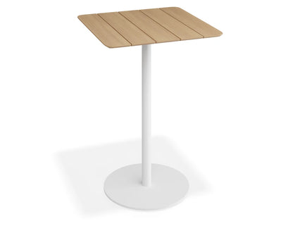 Roku High Bar Teak Table - Outdoor - White