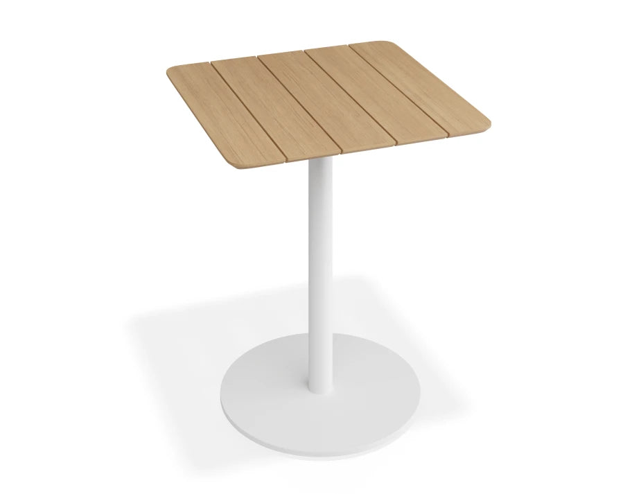 Roku Cafe Teak Table - Outdoor - White