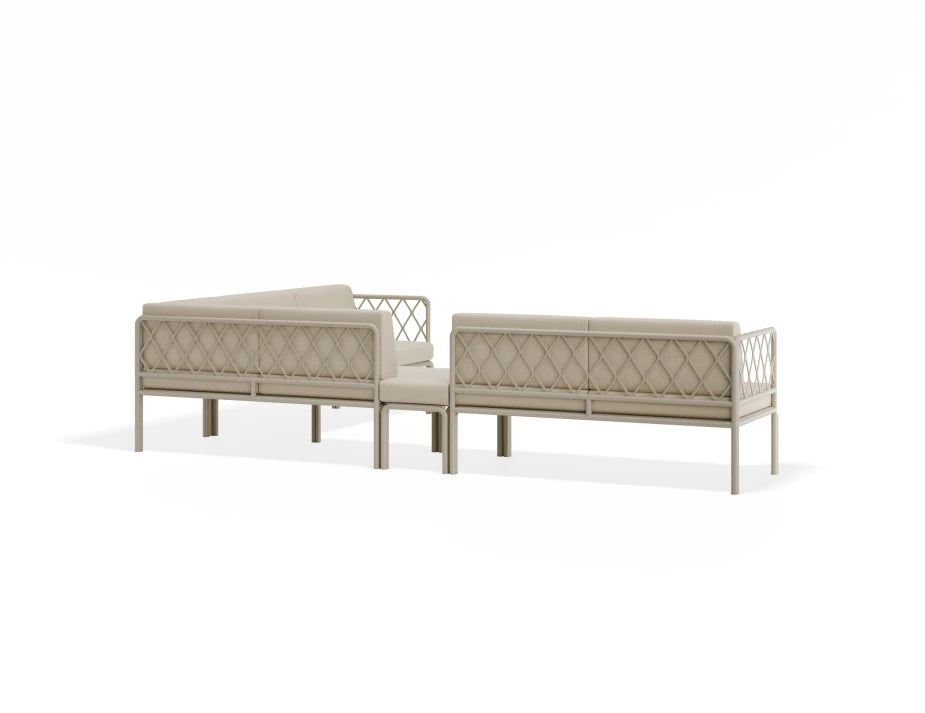 Seville Config J Corner Sofa - Latte - Outdoor