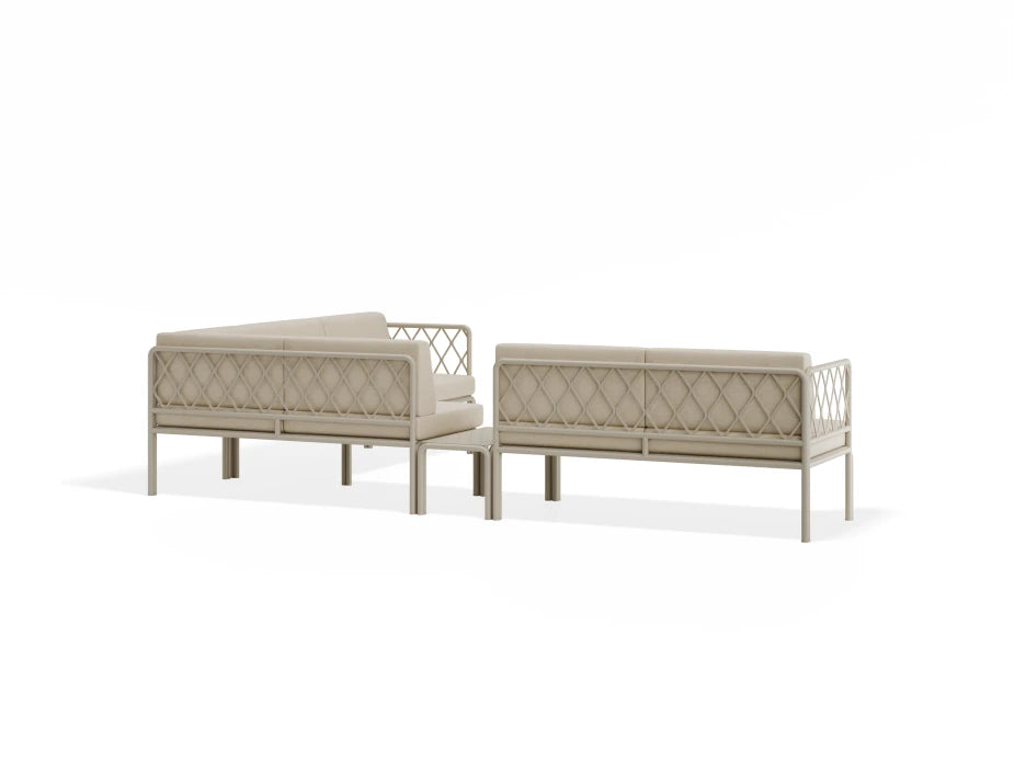Seville Config J Corner Sofa - Latte - Outdoor