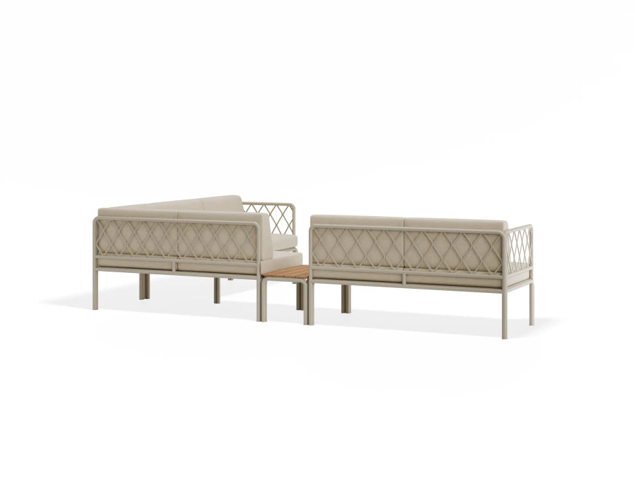 Seville Config J Corner Sofa - Latte - Outdoor