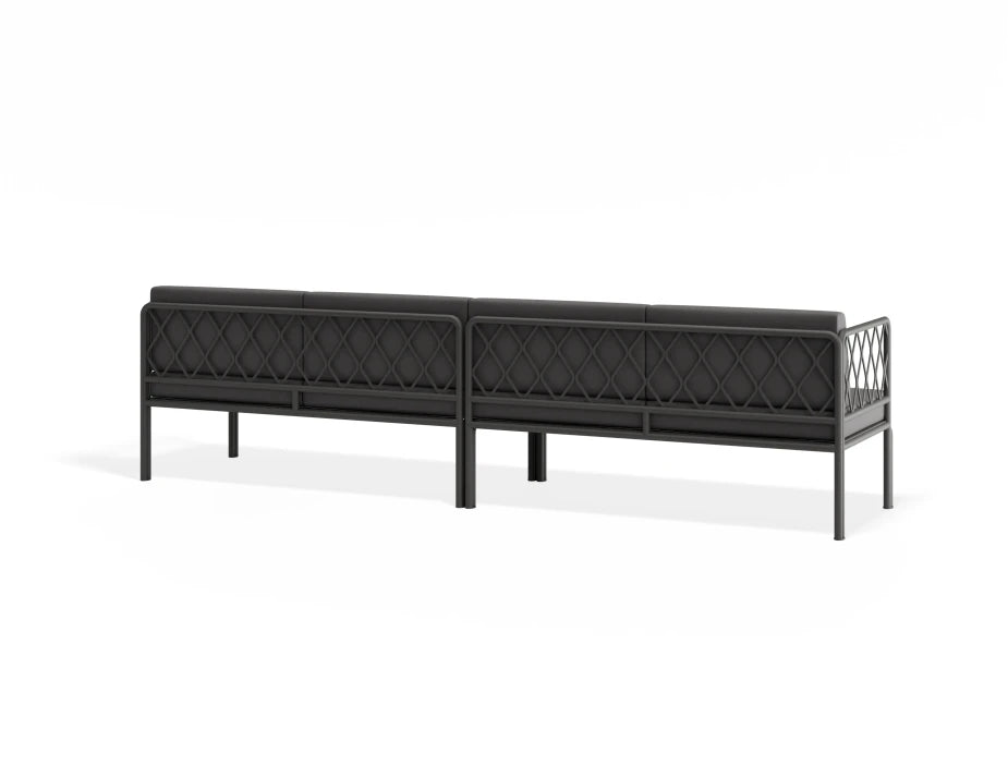 Seville 4 Seater Sofa - Charcoal - Outdoor