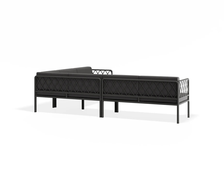 Seville Config D Corner Sofa - Charcoal - Outdoor