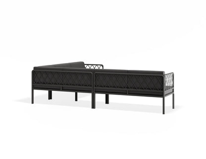 Seville Config D Corner Sofa - Charcoal - Outdoor