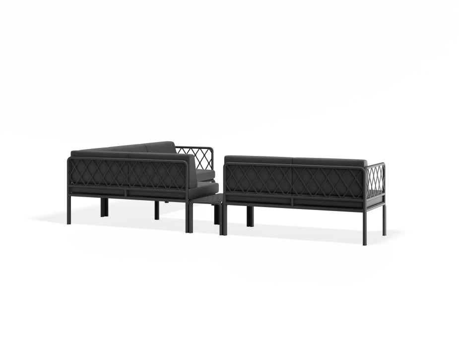 Seville Config J Corner Sofa - Charcoal - Outdoor