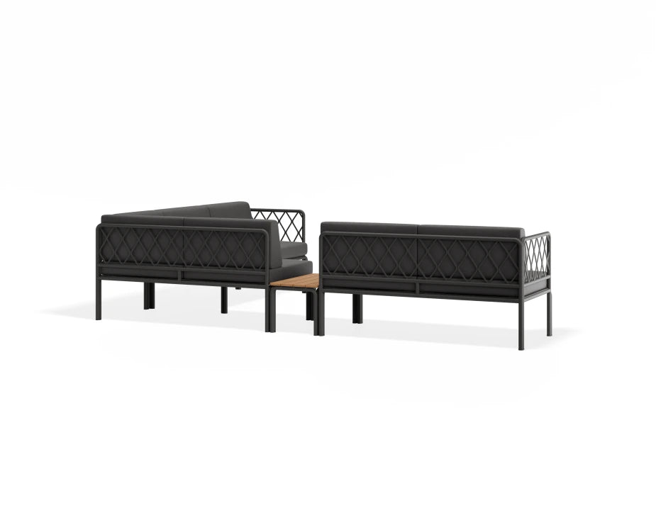 Seville Config J Corner Sofa - Charcoal - Outdoor