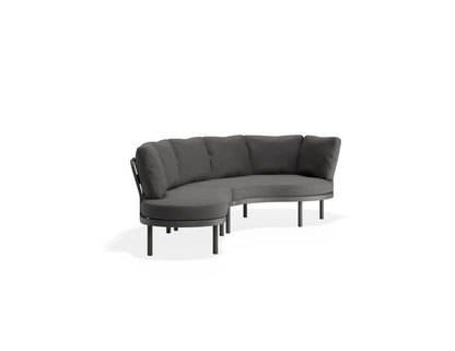 Aluna Sofa Left End Open - Charcoal - Outdoor