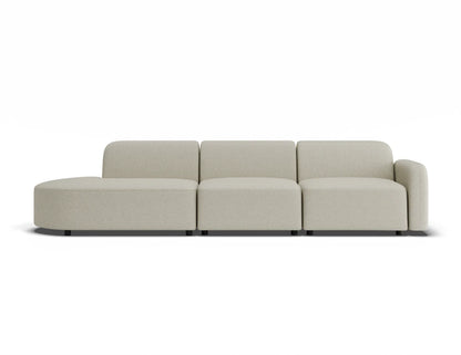 Atticus Modular Sofa - Config H or I Curved Open End - Ivory Cream