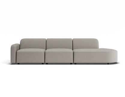Atticus Modular Sofa - Config H or I Curved Open End - Oyster Grey