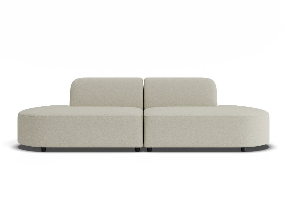 Atticus Modular Sofa - Config L Curved Open Ends - Ivory Cream