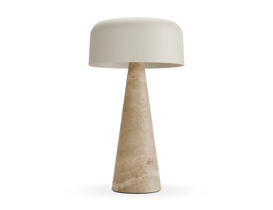 Aura Large Solar Lamp - Outdoor - Latte - Travertine