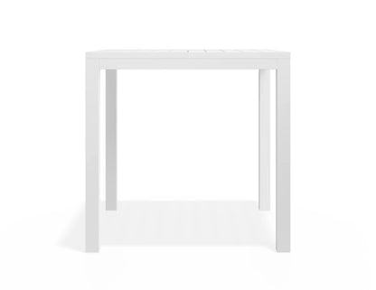 Halki Table Matt White Aluminium 77cm x 77cm