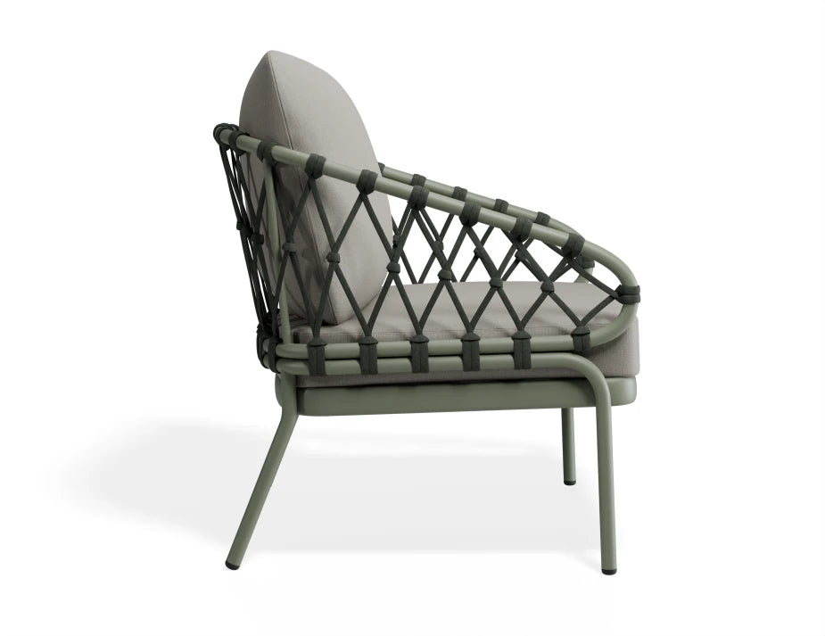 Kara Lounge Chair - Outdoor - Single - Eucalyptus Green