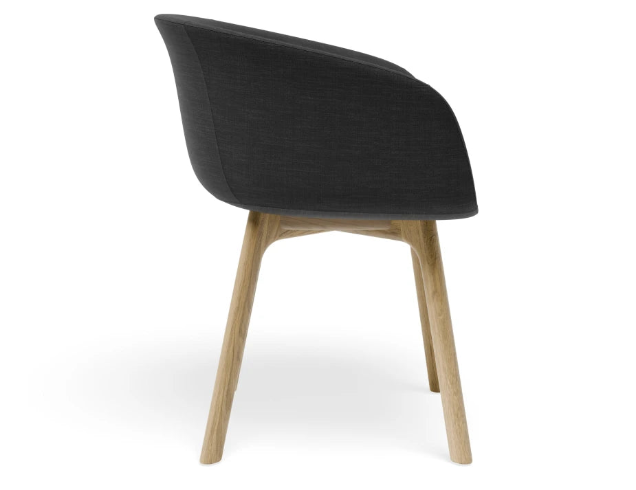 Lonsdale Armchair - Natural - Black Linen Fabric