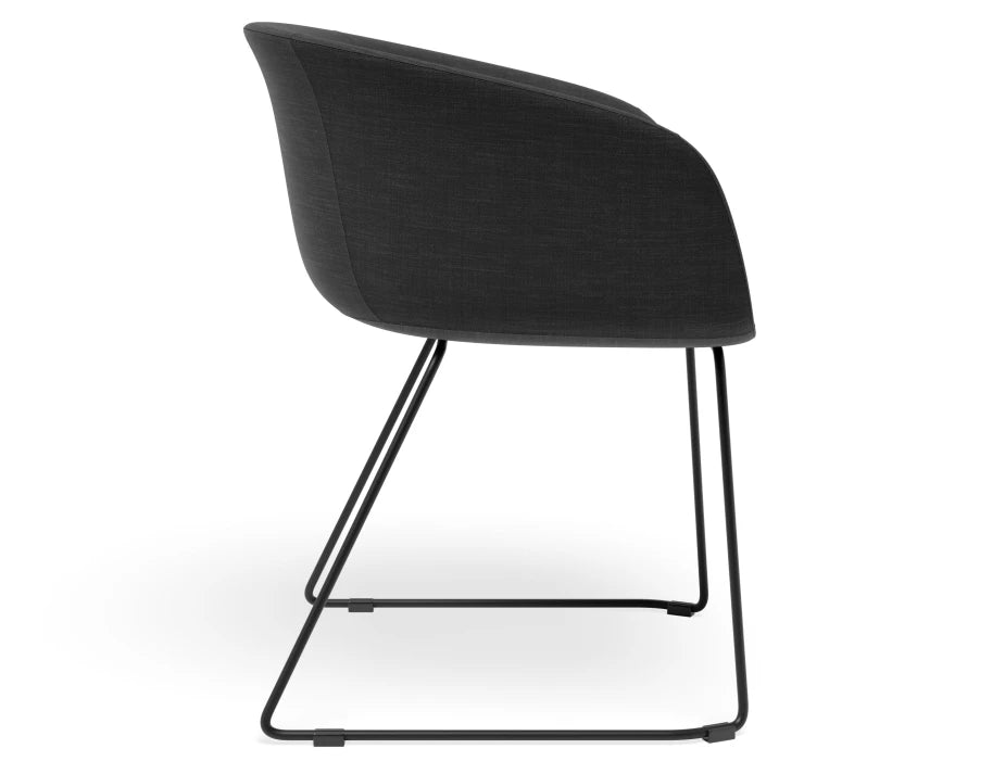 Lonsdale Armchair - Sled - Black Linen Pad