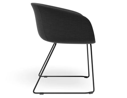 Lonsdale Armchair - Sled - Black Linen Pad