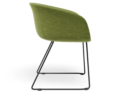 Lonsdale Armchair - Sled - Green Linen Fabric