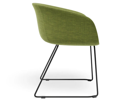 Lonsdale Armchair - Sled - Green Linen Fabric