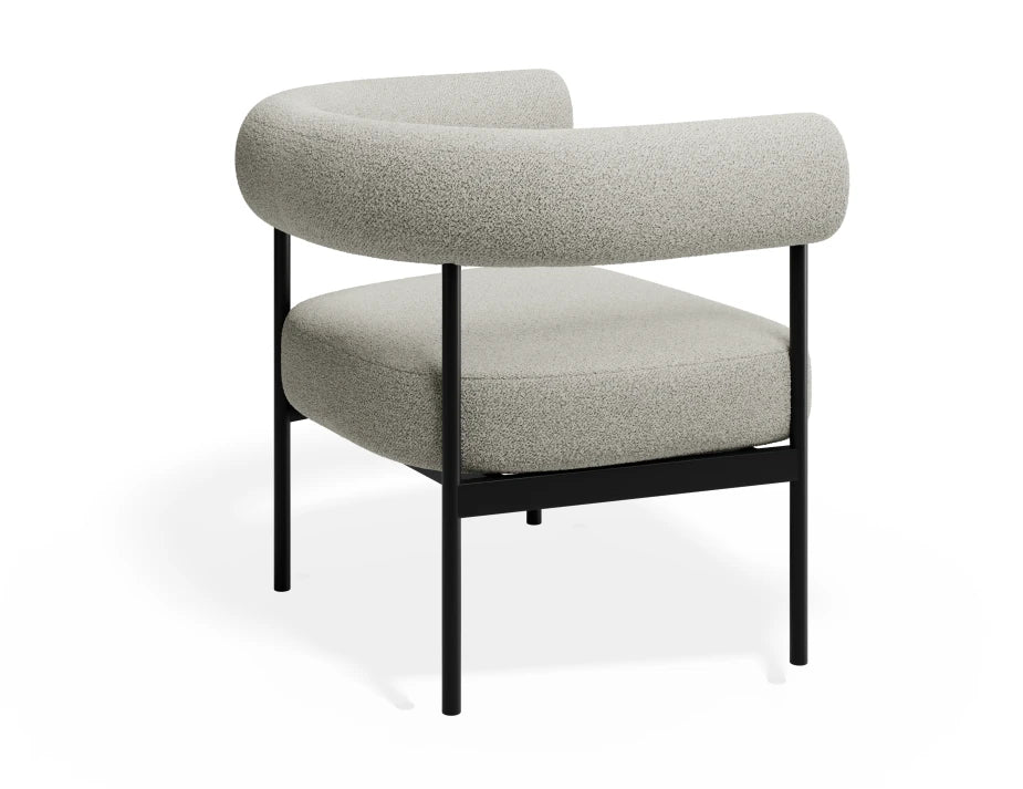 Marlowe Occasional Chair - Black Legs - Ivory Cream Fabric