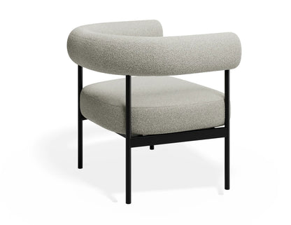 Marlowe Occasional Chair - Black Legs - Ivory Cream Fabric
