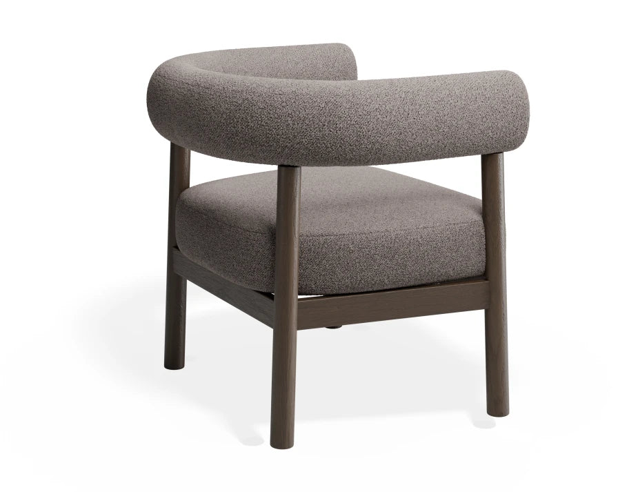 Marlowe Occasional Chair - Smoked Oak Legs - Oyster Grey Fabric