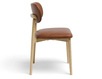 Oskar Dining Chair - Natural - Retro Brandy PU