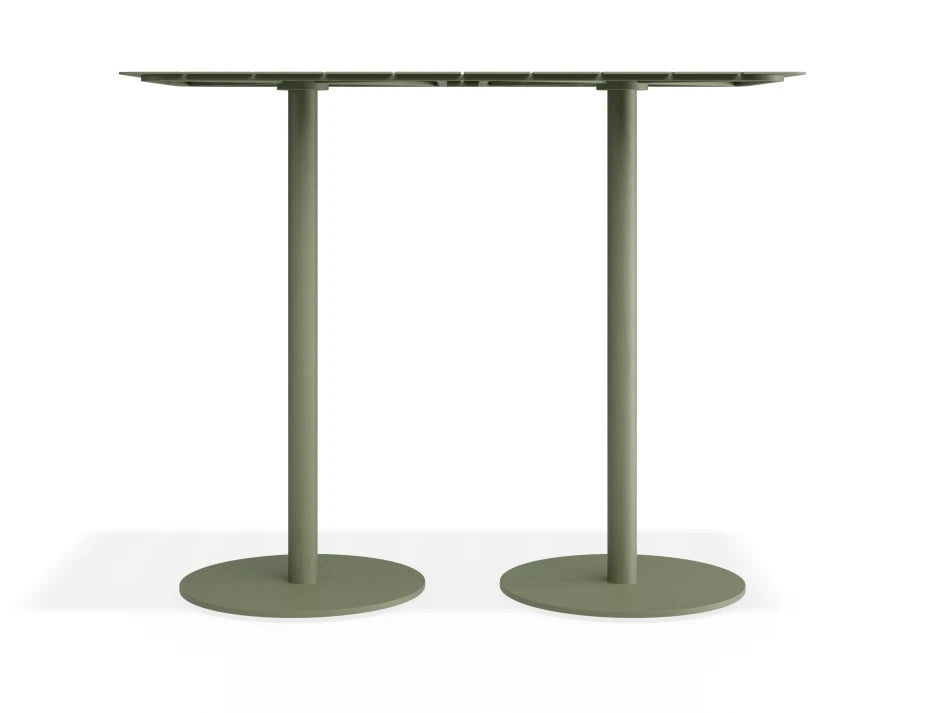 Roku Rectangle High Bar Table - Outdoor - Matte Green