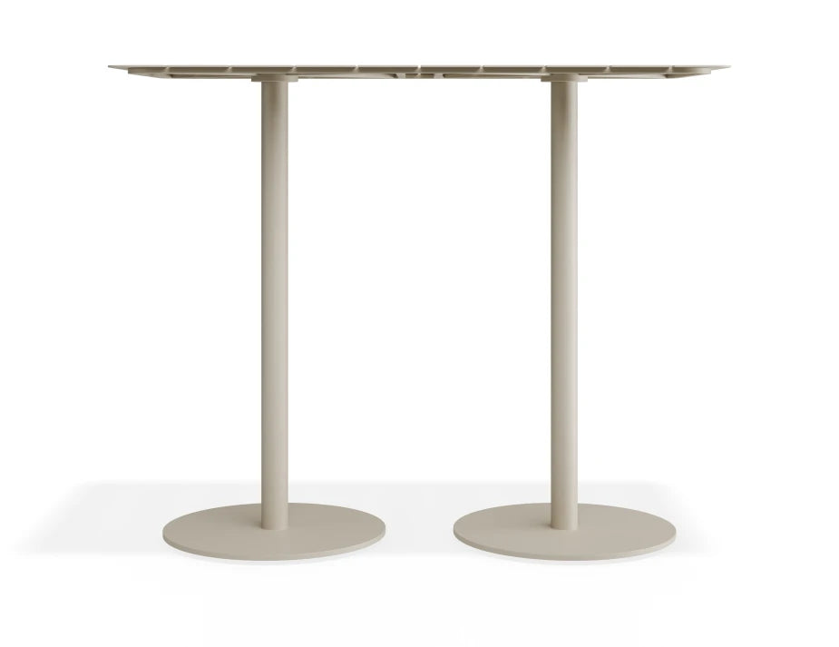 Roku Rectangle High Bar Table - Outdoor - Latte