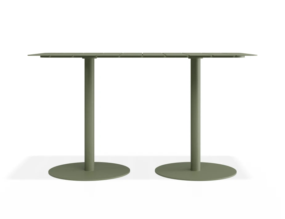 Roku Rectangle Cafe Table - Outdoor - Eucalyptus Green