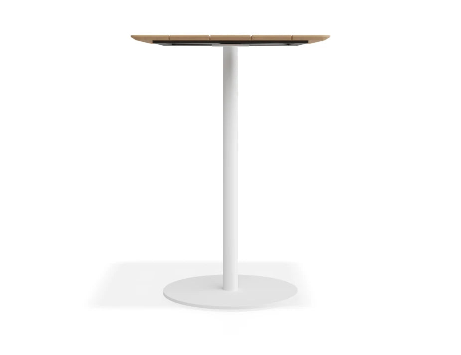 Roku High Bar Teak Table - Outdoor - White